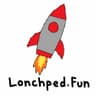 Lonchped.Fun logo, a crooked hand-drawn rocket