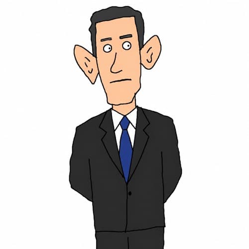 Obema, a deliberately badly drawn statesman mascot