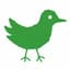 Robenhud chain logo, a deliberately badly drawn bird icon